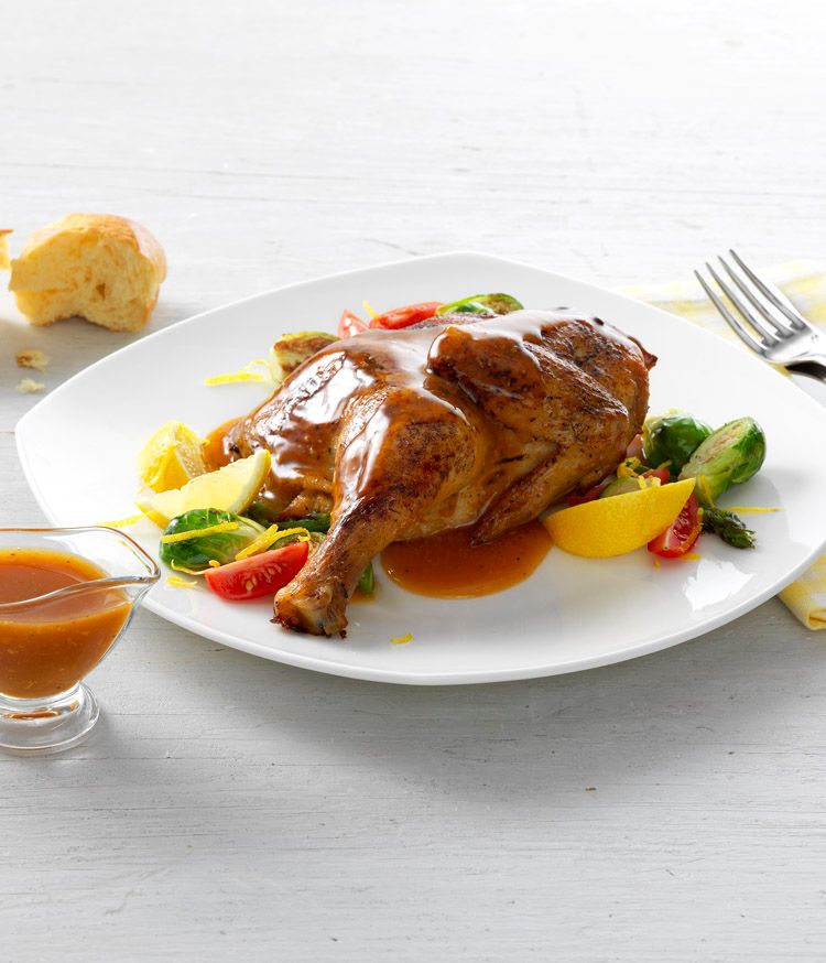 Fully Cooked Bone-in Half Chicken with Lemon Demi Sauce