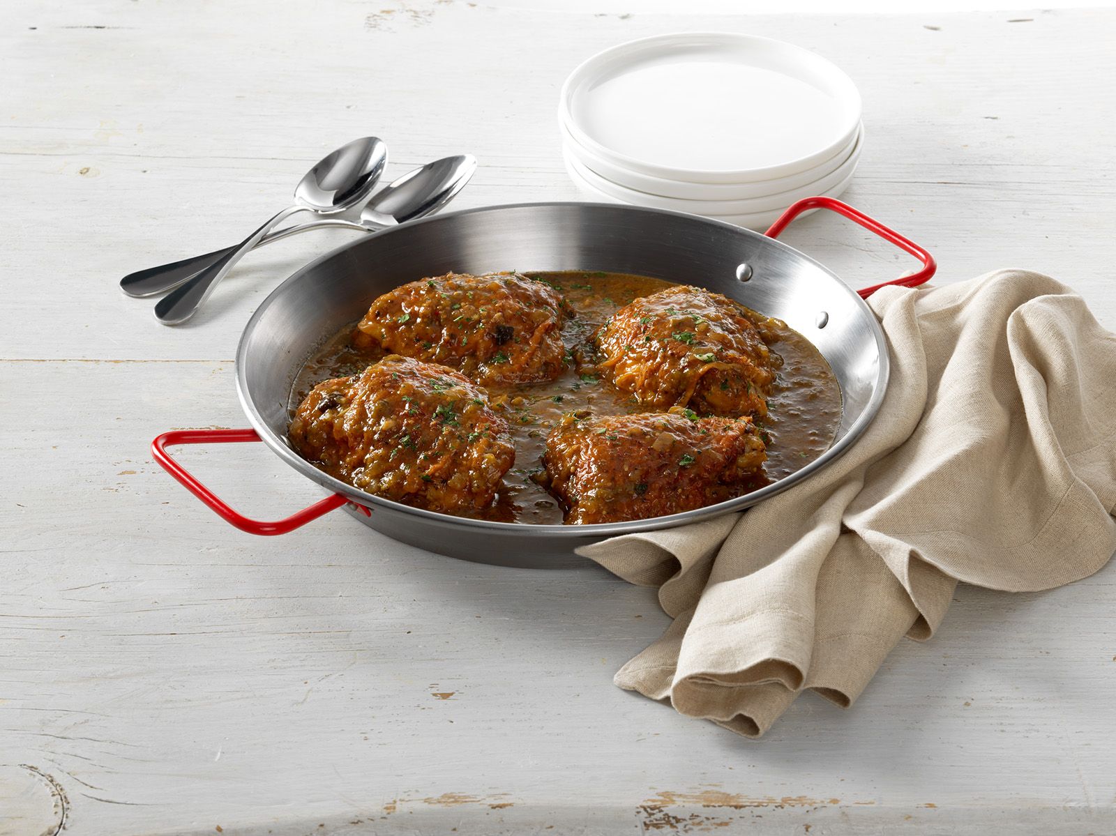 Fully Cooked Bone-in Chicken Thighs with Chile Verde Sauce